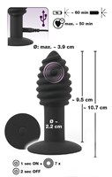 Черная анальная вибропробка Twist Butt Plug - 10,7 см. - фото 1412302
