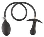 Черная анальная втулка-расширитель Inflatable Plug - фото 390902