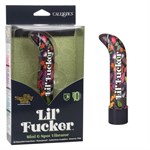 Черный мини-вибратор с цветочным принтом Lil Fucker Mini G-Spot Vibrator - 12,75 см. - фото 1350840