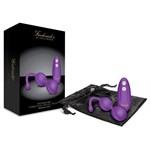 Фиолетовые вагинальные шарики с пультом ДУ - фото 1351125