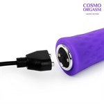 Фиолетовый вибростимулятор в форме зайчика - 10,5 см. - фото 1351257