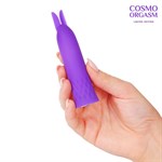 Фиолетовый вибростимулятор в форме зайчика - 10,5 см. - фото 1351259