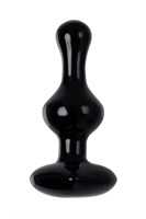 Черная фигурная анальная втулка - 9,8 см. - фото 1351772