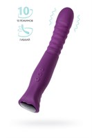 Фиолетовый гибкий вибратор Lupin с ребрышками - 22 см. - фото 1352040