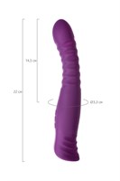 Фиолетовый гибкий вибратор Lupin с ребрышками - 22 см. - фото 1352049