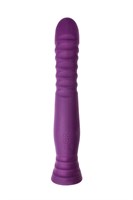 Фиолетовый гибкий вибратор Lupin с ребрышками - 22 см. - фото 1352042