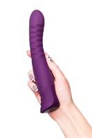 Фиолетовый гибкий вибратор Lupin с ребрышками - 22 см. - фото 1352045