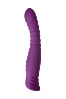 Фиолетовый гибкий вибратор Lupin с ребрышками - 22 см. - фото 1352039