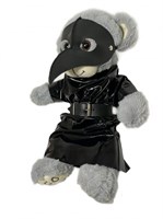 Плюшевый БДСМ-мишка в костюме чумного доктора - фото 474891
