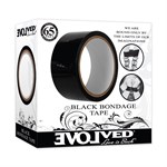Черная лента для бондажа Black Bondage Tape - 20 м. - фото 1352742