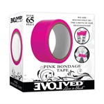 Розовая лента для бондажа Pink Bondage Tape - 20 м. - фото 1352749