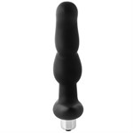 Черная вибропробка для простаты FantASStic Vibrating Prostate Plug - 14,5 см. - фото 1352993
