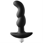 Черная вибропробка для простаты FantASStic Vibrating Prostate Plug - 14,5 см. - фото 1352988