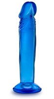 Синий анальный фаллоимитатор Sweet N Small 6 Inch Dildo With Suction Cup - 16,5 см. 225483