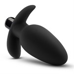 Черная анальная вибропробка Silicone Saddle Plug - 12,1 см. - фото 1353219