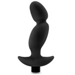 Черный анальный вибратор Silicone Vibrating Prostate Massager 04 - 16,5 см. 225507 - фото 643120