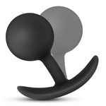Черная анальная пробка Silicone Vibra Plug - 8,9 см. - фото 1418008