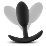 Черная анальная пробка Silicone Vibra Slim Plug Medium - 10,2 см. - фото 1371808