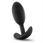 Черная анальная пробка Silicone Vibra Slim Plug Medium - 10,2 см. - фото 1371809