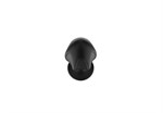 Черная малая силиконовая анальная пробка с вертикальными бороздками - фото 1353470