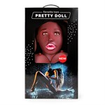 Темнокожая надувная секс-кукла с вибрацией Лионелла - фото 1353532
