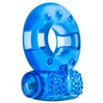 Голубое эрекционное виброкольцо Reusable Cock Ring - фото 1353610