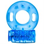 Голубое эрекционное виброкольцо Reusable Cock Ring - фото 1353608