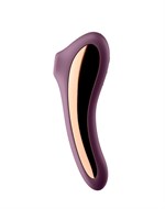 Фиолетовый вибромассажер Dual Kiss с вакуумной стимуляцией - фото 1353719