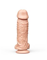 Телесный поясной фаллоимитатор - 21 см. 227557