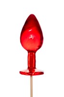 Красный леденец в форме малой анальной пробки со вкусом виски - фото 1353960