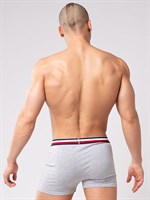 Мужские боксеры из мягкого хлопкового трикотажа с резинкой в полоску 244775