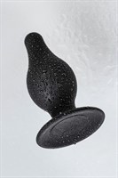 Черная анальная втулка Spade M - 10 см. - фото 1355610