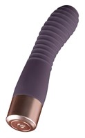 Фиолетовый вибратор с ребрышками Elegant Flexy Vibe - 15 см. - фото 1414206