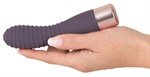 Фиолетовый вибратор с ребрышками Elegant Flexy Vibe - 15 см. - фото 1414207