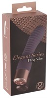 Фиолетовый вибратор с ребрышками Elegant Flexy Vibe - 15 см. - фото 1414209