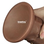 Коричневый фаллоимитатор Cubby dildo - 26,6 см. 247667