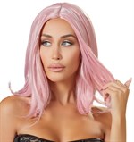 Розовый парик с прямыми волосами - фото 475772