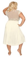 Сорочка plus size из эластичной микрофибры с лифом из кружевного полотна 247898 - фото 69520