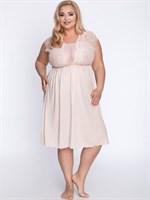 Сорочка plus size из эластичной микрофибры с лифом из кружевного полотна 247898 - фото 69521