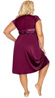 Сорочка plus size из эластичной микрофибры с лифом из кружевного полотна 247898 - фото 69528