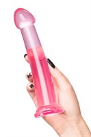 Розовый нереалистичный фаллоимитатор Jelly Dildo L - 20 см. - фото 1356090