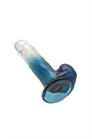 Прозрачно-синий фаллоимитатор Avy -  20 см. - фото 1356154