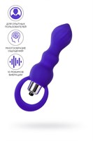 Фиолетовая анальная вибровтулка Curvy - 14 см. - фото 1356159