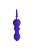 Фиолетовая анальная вибровтулка Curvy - 14 см. - фото 1356160