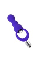 Фиолетовая анальная вибровтулка Curvy - 14 см. - фото 1356162