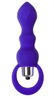 Фиолетовая анальная вибровтулка Curvy - 14 см. - фото 1356158