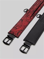Красно-черные оковы Reversible Faux Leather Ankle Cuffs - фото 1356249