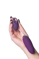 Фиолетовое виброяйцо с имитацией фрикций Bumpy - фото 1356654