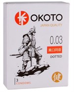 Презервативы с точками OKOTO Dotted - 3 шт. - фото 1356680