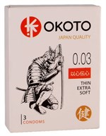Тонкие презервативы OKOTO Thin Extra Soft - 3 шт. - фото 1356681